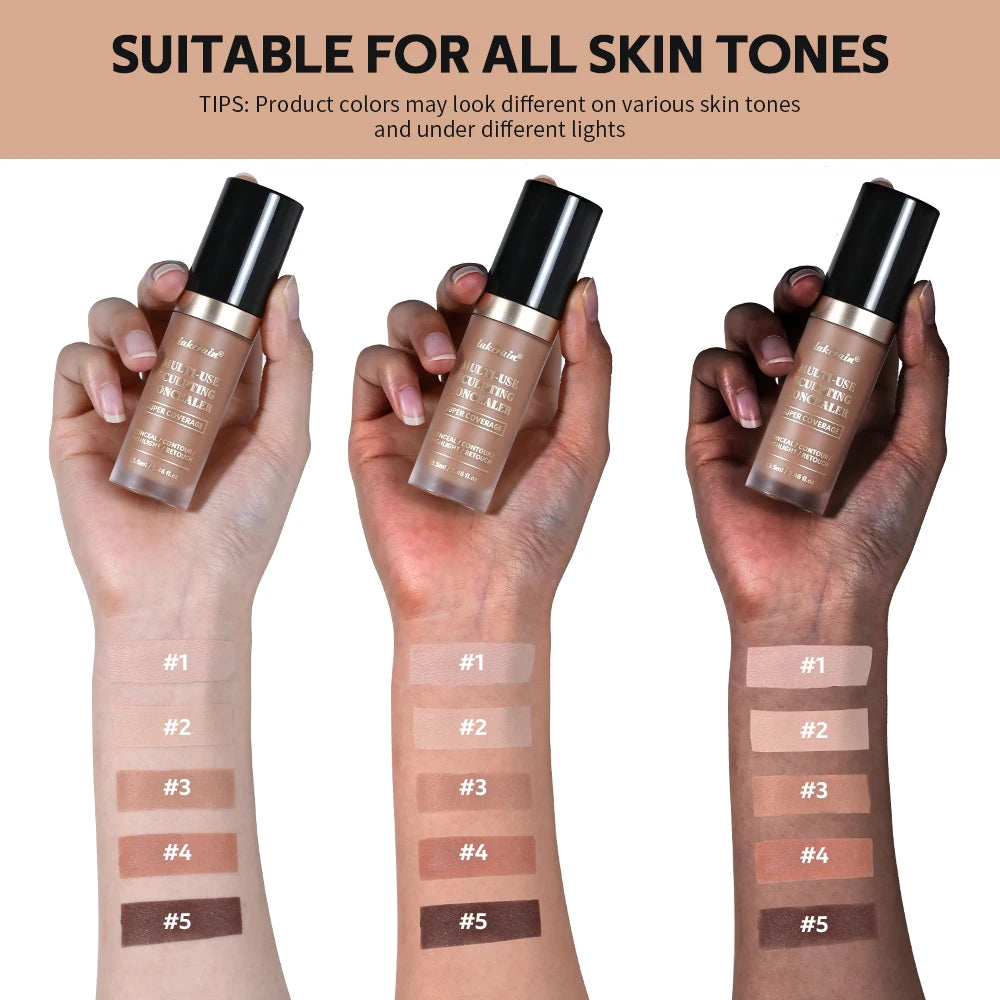 Lakerain 5-Color Waterproof Matte Concealer | Full Coverage