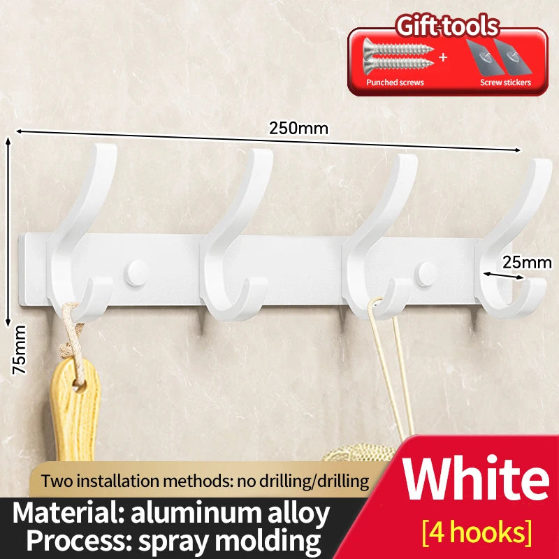 No-Drill 6-Hook Wall Hanger | Coat & Clothes Organizer