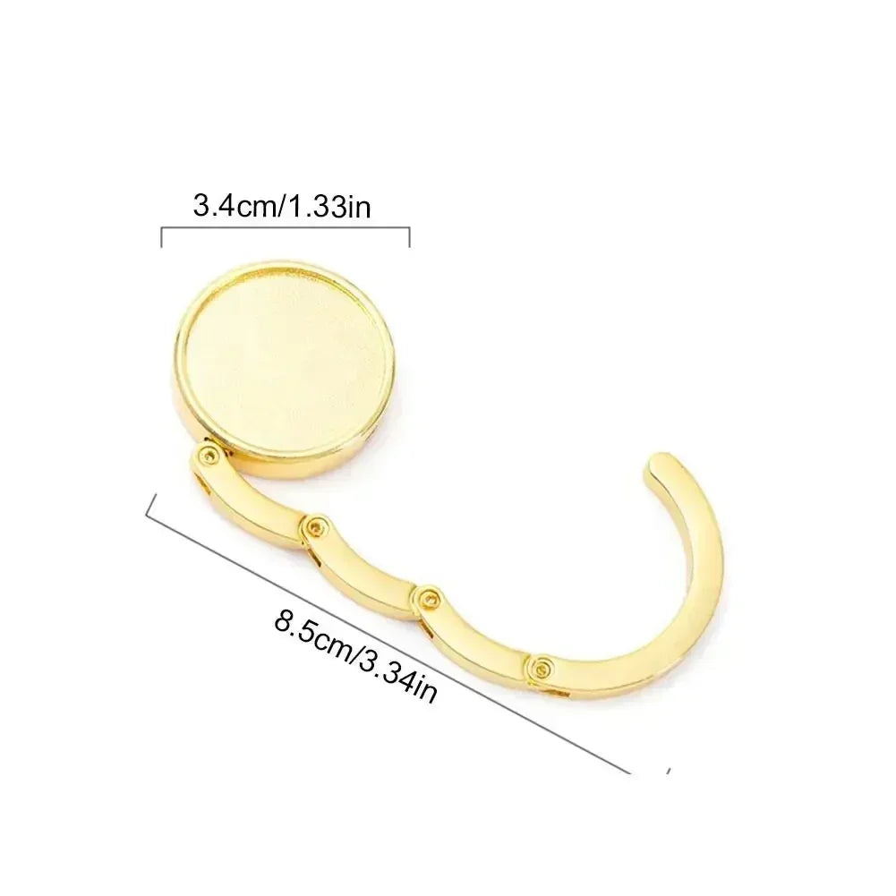 Fashion Bag Holder Handbag Hanger Folding Hook Holder Portable Key Rack Table Hook Hardware Travel Outdoor Storage Hanger Peaceful Pleasures Health and Wellness