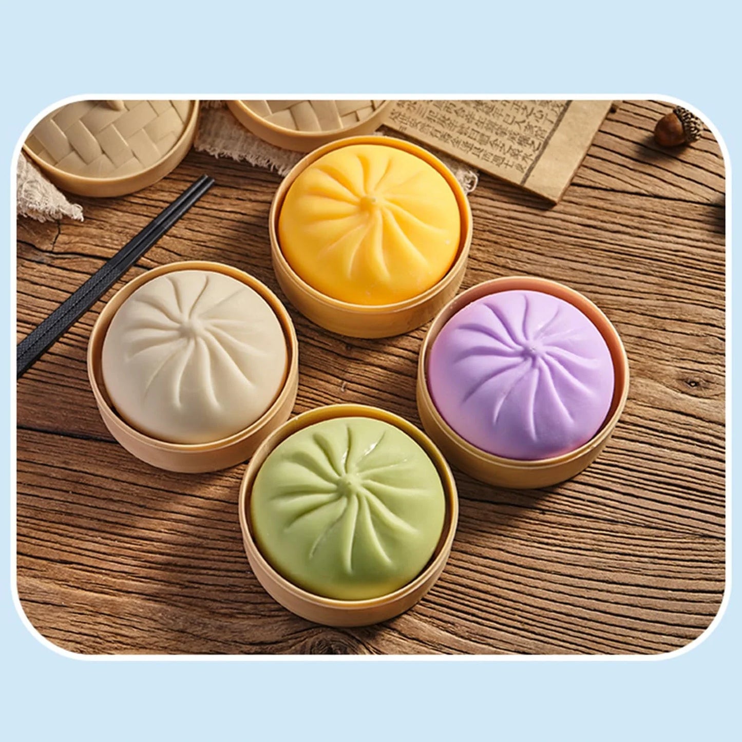 Dumpling Squish Stress Balls 7-Pack – Squishy Decompression Toy