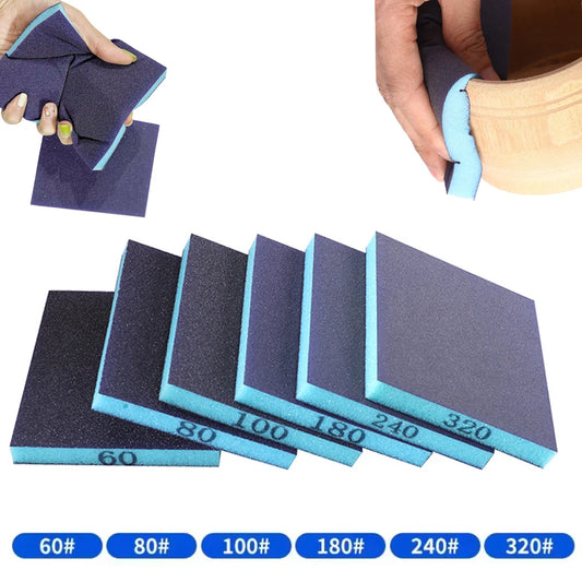 6-Pack Sanding Sponge Blocks 60–320 Grit | Wet & Dry Foam Pads Sanding Sponge Set Peaceful Pleasures Health and Wellness