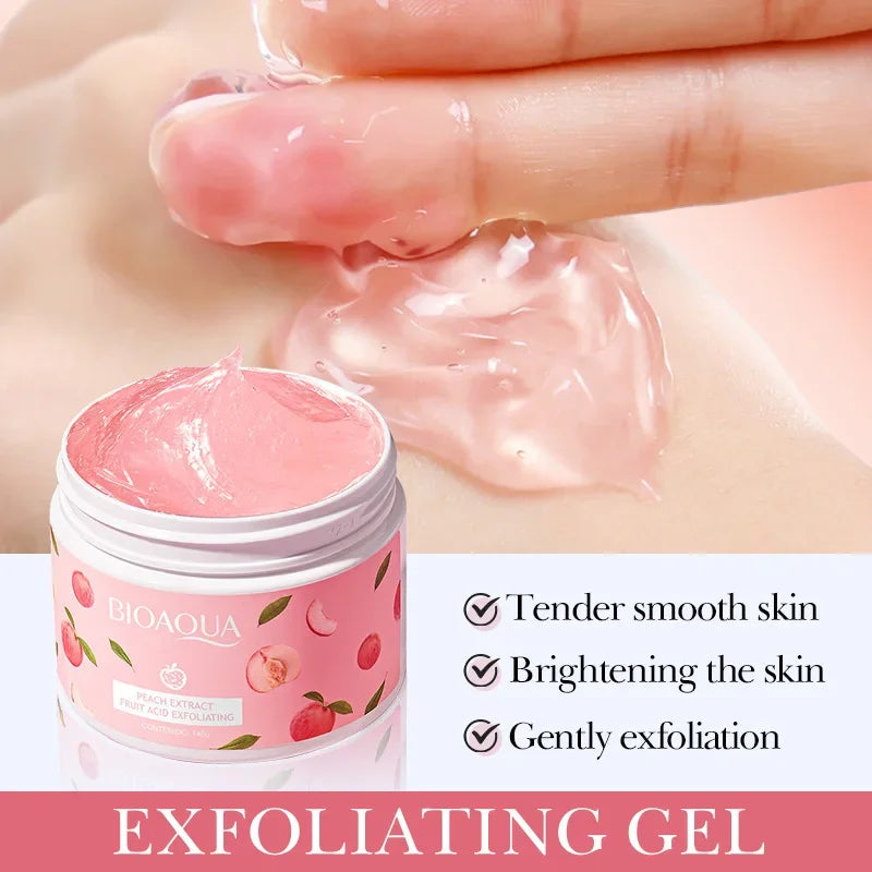 BIOAOUA Peach Face Scrub 140g – Exfoliate & Soften Skin
