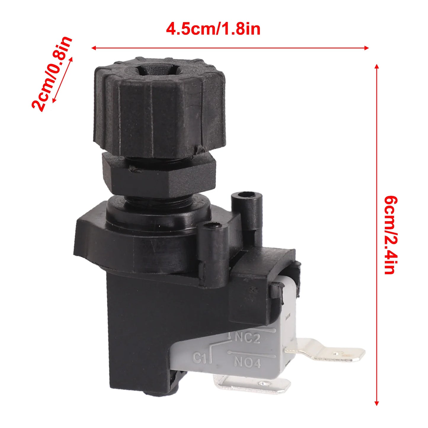 Off Push Air Switch Jet Tool Pneumatic Pressure Knob Bath Spa Tubing