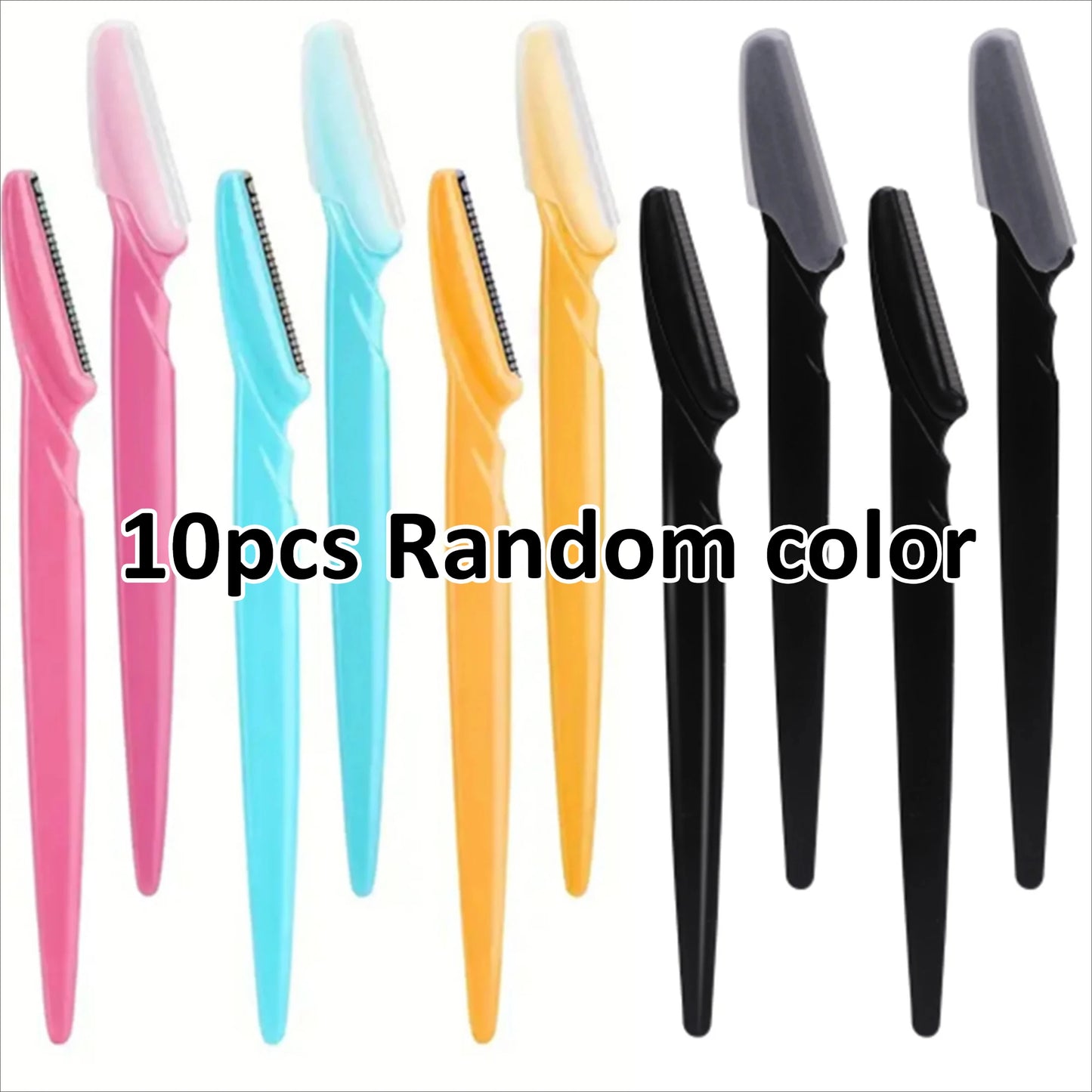 10-Pack Facial & Eyebrow Razors – Safe Brow Shavers with Covers