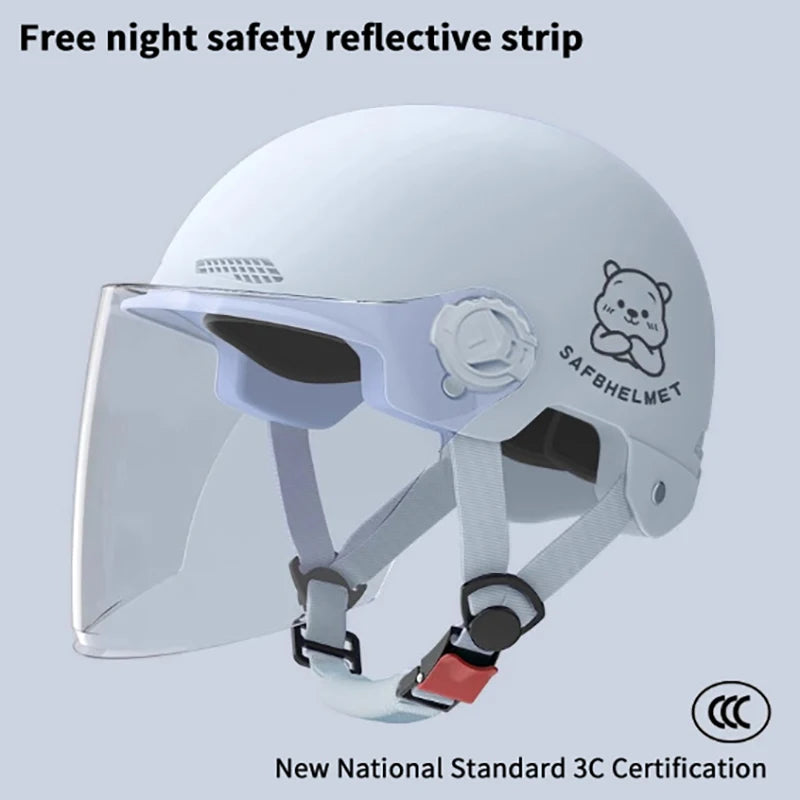 3C Certified E-Bike Half Helmet with HD Glasses | Unisex