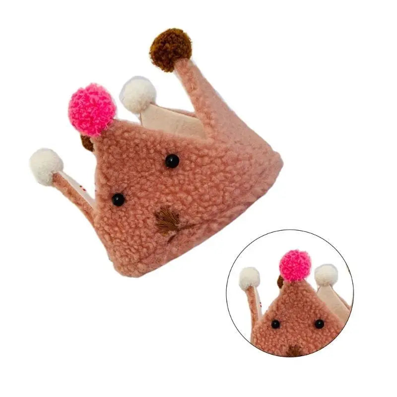 Bear Crown Baby Hat | Cashmere Photo Prop for Birthday Parties