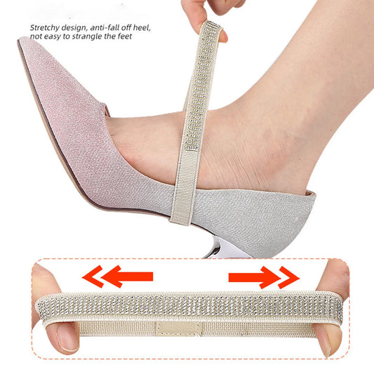 1 Pair Diamond Anti-Drop Heel Straps Portable Fixed Shoelaces,7 Colors Elastic Harness Shoelaces Peaceful Pleasures Health and Wellness