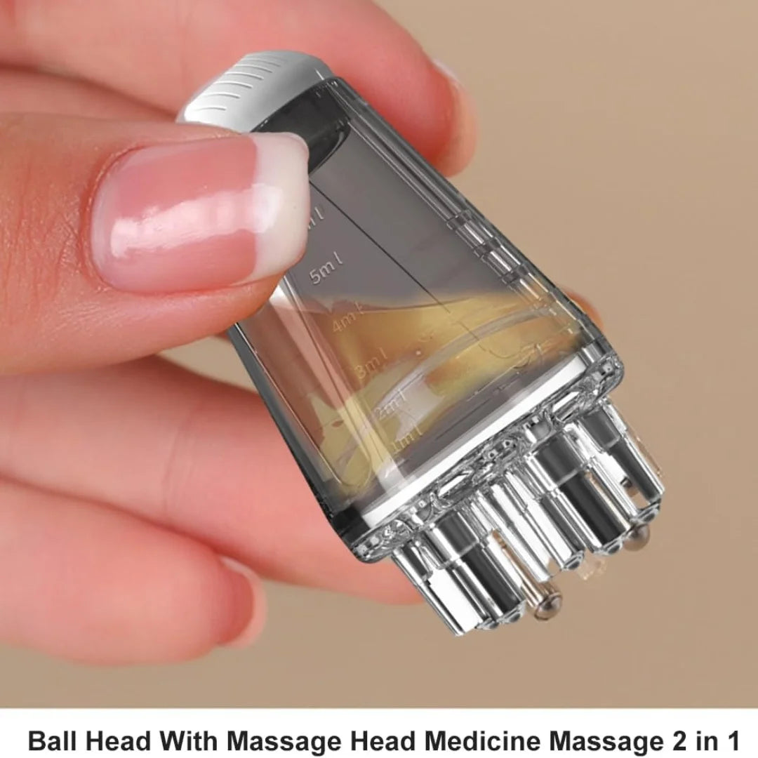 6ml Scalp Applicator Mini Head Massager Roller Ball Brush Hair Growth Essential Oil Medicine Liquid Applicator Massage Comb Peaceful Pleasures Health and Wellness