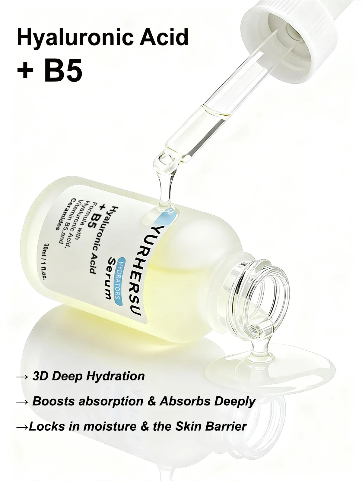Hyaluronic Acid 2% + B5 Face Serum – Deep Hydration 30ml