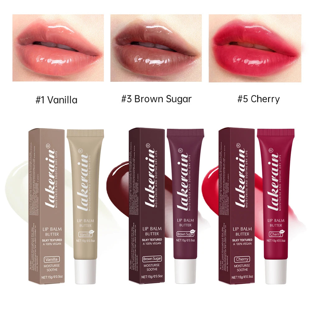 3pcs/Kit Butter Moisturizing Lip Gloss Oil Jelly Lipgloss Liquid Lipstick Lip Tint Brown Sugar Crystal Lip Balm Peaceful Pleasures Health and Wellness 135