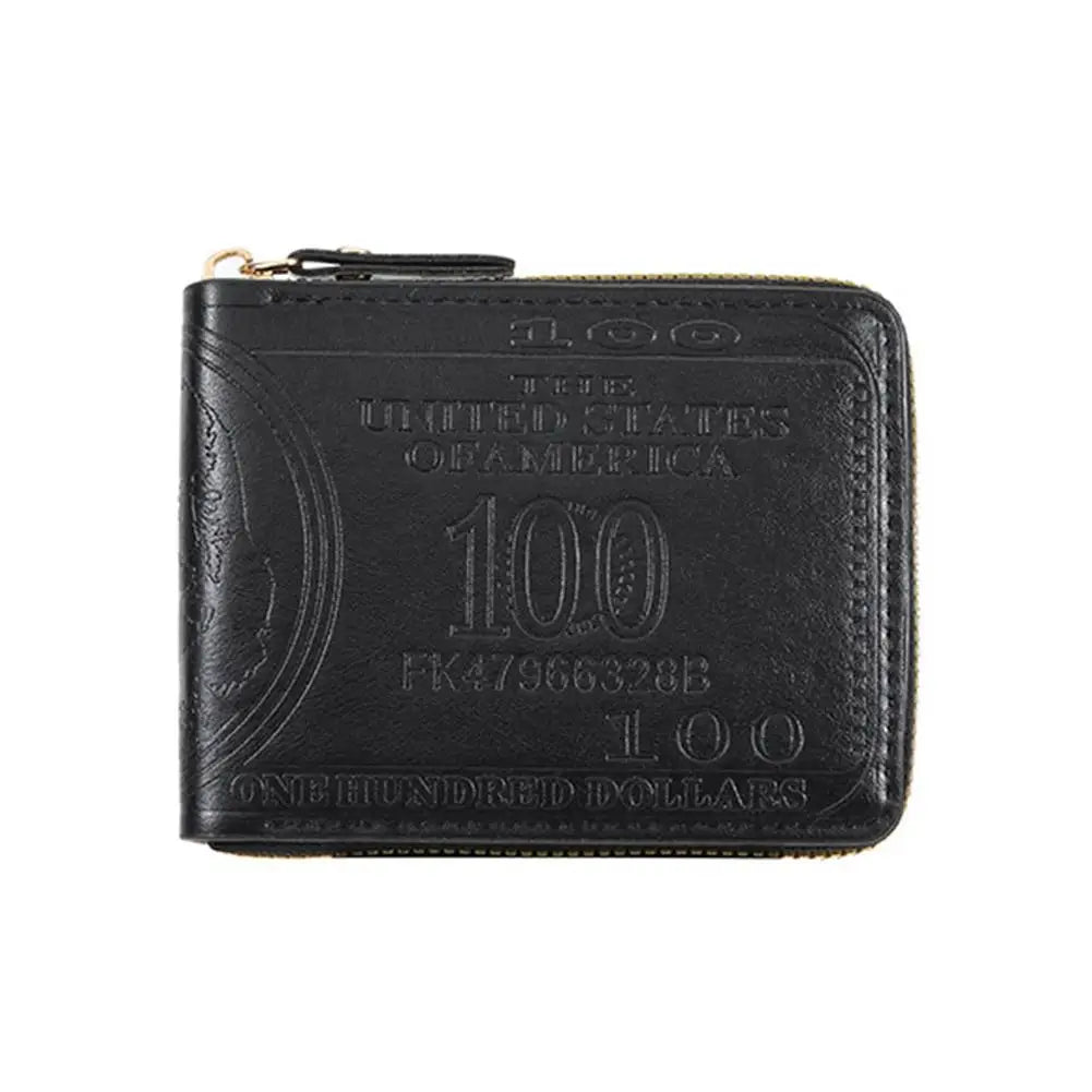Men's Embossed Dollar Bill PU Leather Wallet | Card & Coin