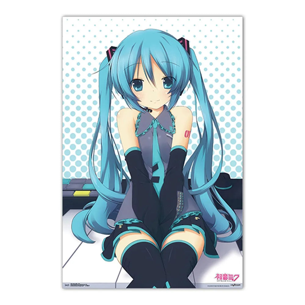 Hatsune Miku Canvas Wall Art Print | Anime Room Decor