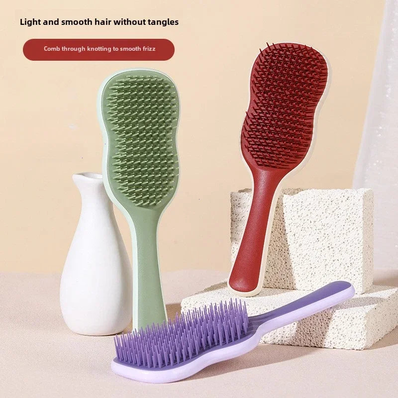 Banana Leaf Long Hair Fluffy Styling Straight Hair Comb for Home Massage Women's Special Airbag Cushion Comb Practical Comb New Peaceful Pleasures Health and Wellness