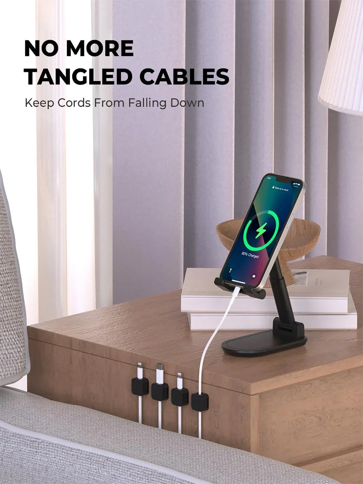 Magnetic Cable Clips Adhesive Cord Organizer | Desk, Car & Home Cable Management Clips Peaceful Pleasures Health and Wellness
