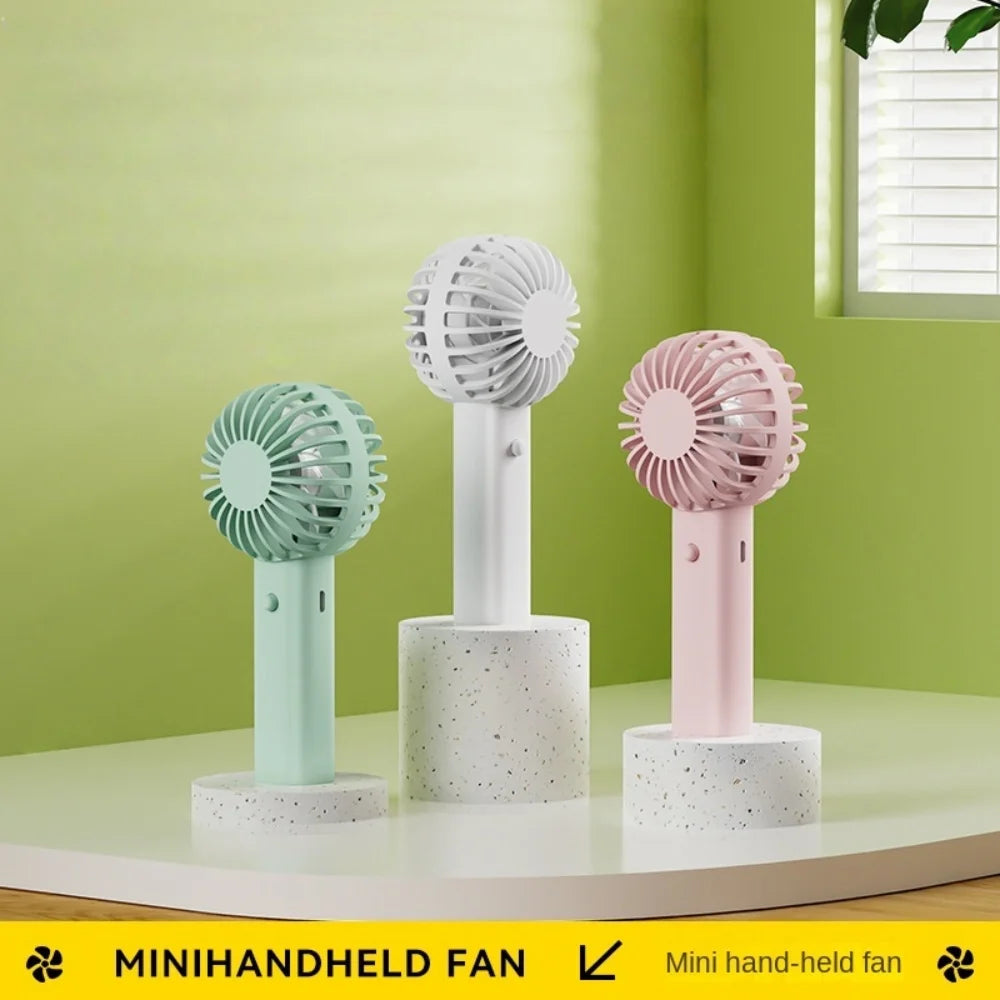 Protable Mini Portable FansHandheld USB Rechargeable Quiet Handheld Fan Lightweight Adjustable Cute Small Fan For Office Outdoor Peaceful Pleasures Health and Wellness