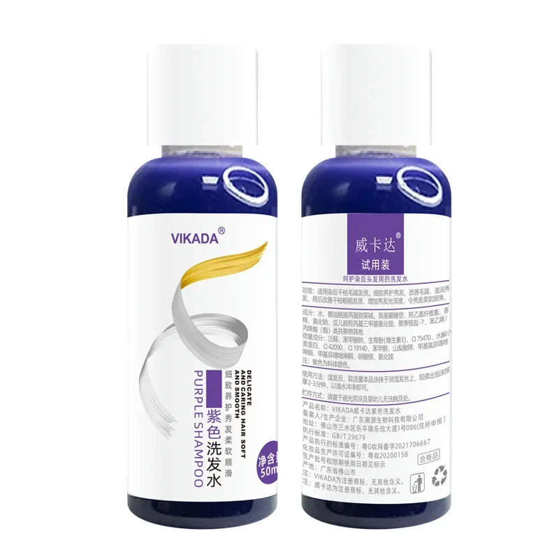 Purple Shampoo Washes Away Excess Yellow Hair Dye Naturally Protects Color Without Damaging Hair Strengthens Hair Repairs Hair Peaceful Pleasures Health and Wellness 1 bottle 50ML