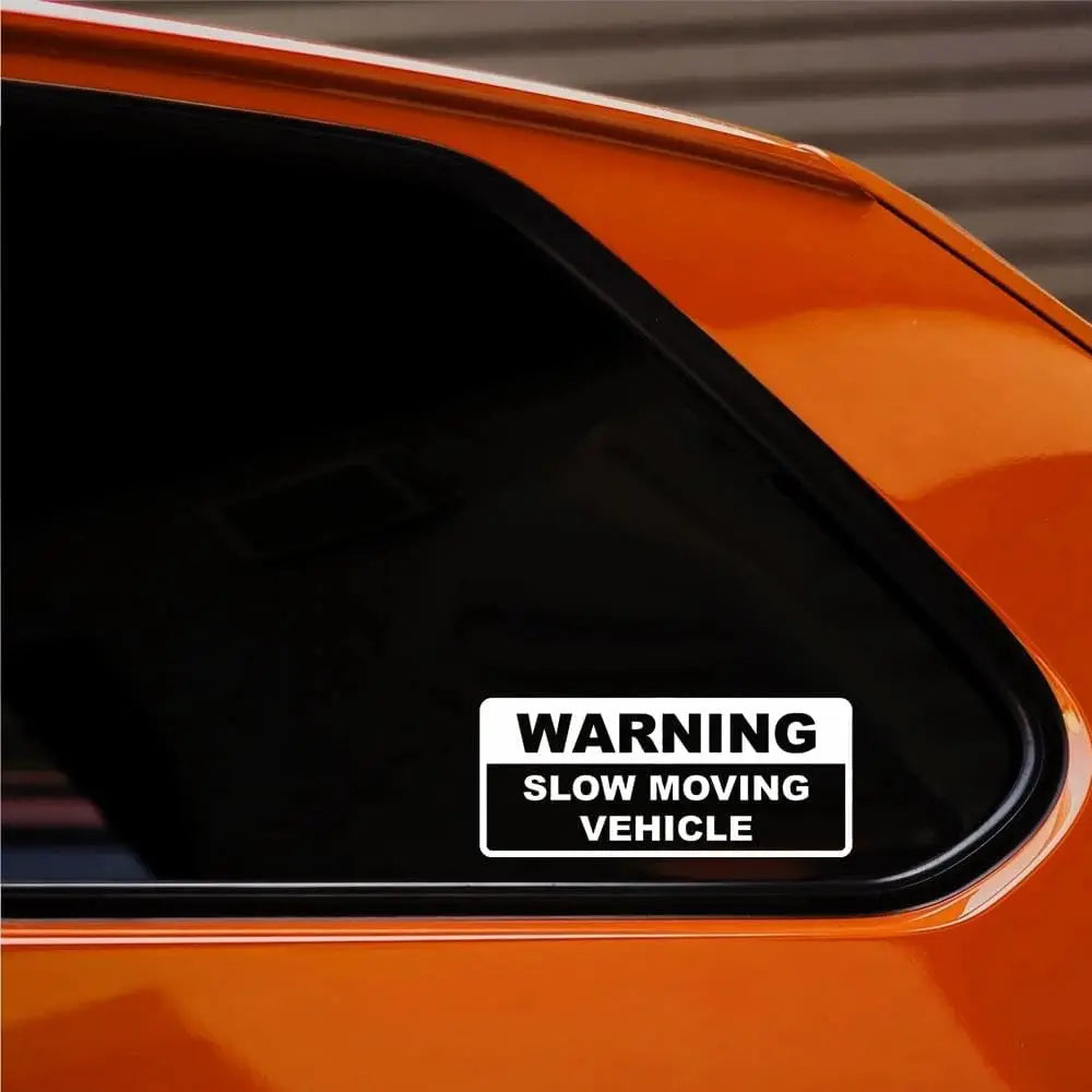 7"x3" Slow Moving Vehicle Warning Waterproof Vinyl Decal