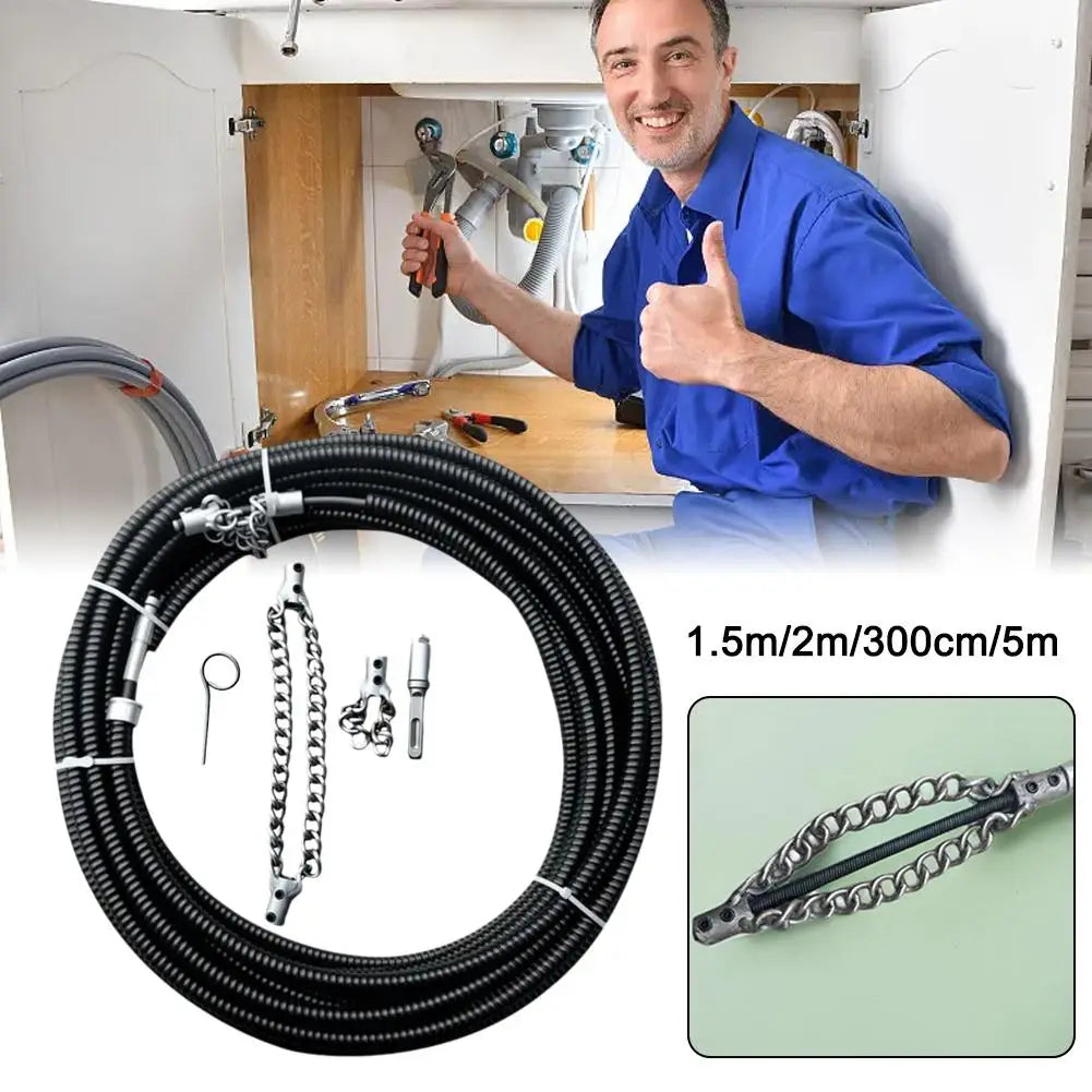 Flexible Sewer Descaling Chain Tool for Easy Dredging Peaceful Pleasures Health and Wellness