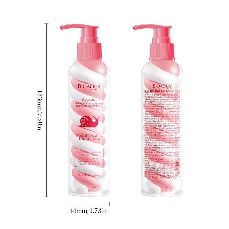 BIOAOUA Snail Marshmallow Body Lotion – Moisturizing 200ml