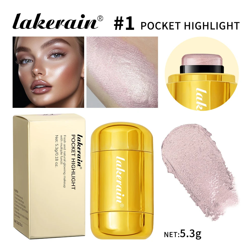 4Colors Highlighter Stick Brightening Skin Tone Contouring Natural Stereo Concealer Blush Multi-Purpose Stick Peaceful Pleasures Health and Wellness 01