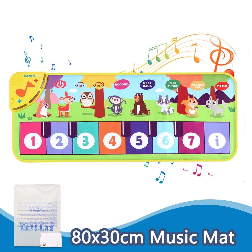 80 Kid Multifunctional Music Piano Mat Toddler Floor Baby Keyboard