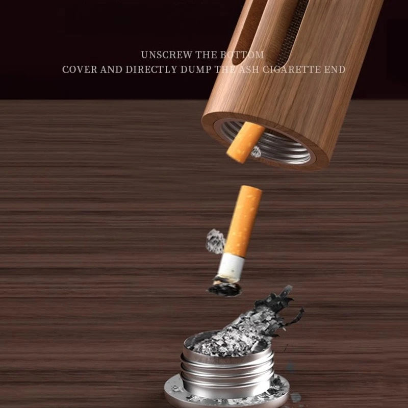 Wooden Car Ashtray – Anti-Ash Smokeless Cigarette Holder