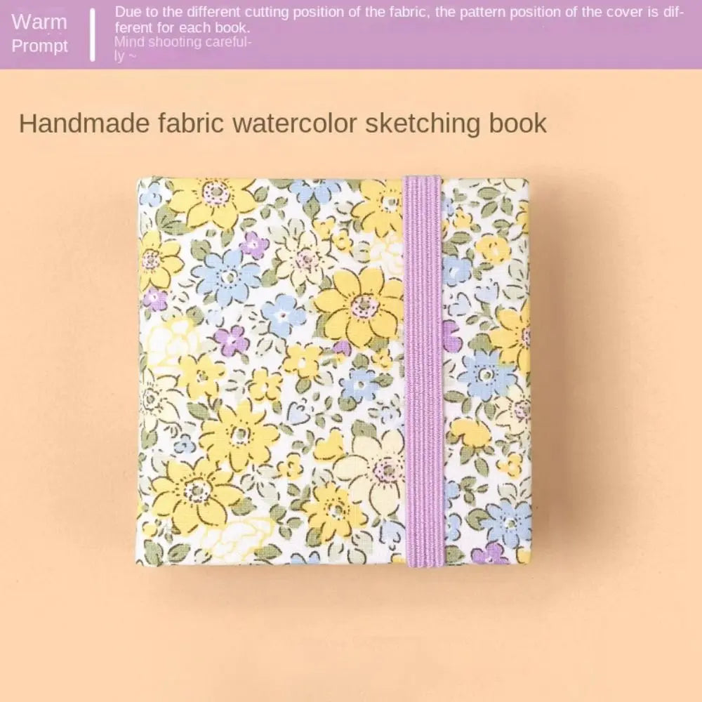 Mini Fabric Watercolor Sketchbook | 20 Sheets 300GSM Square