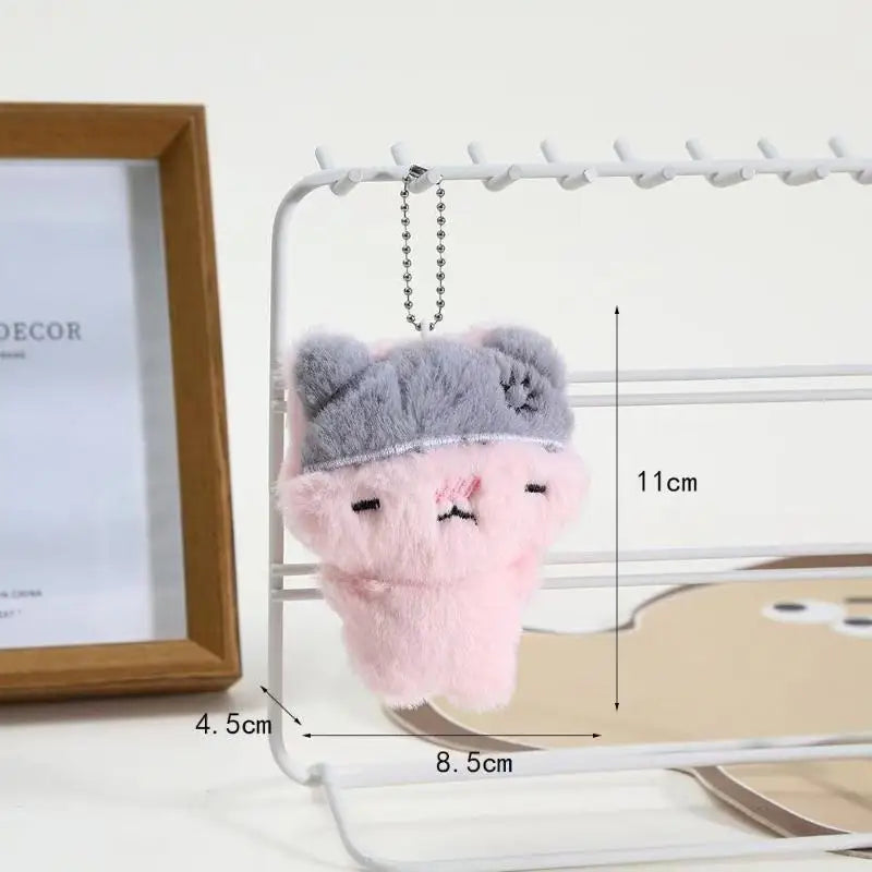 Kawaii Plush Cat Keychain | Soft Kitty Bag Charm Pendant