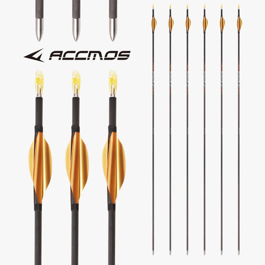 Golden Spin Feather Arrow Pure Carbon ID4 2 Spine 300-1800 Shaft Peaceful Pleasures Health and Wellness spine 350