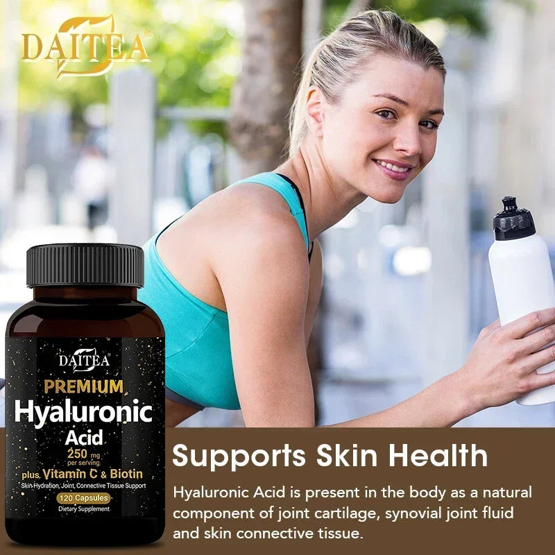 Hyaluronic Acid 250mg + Biotin & Vitamin C – 3-in-1 Capsules