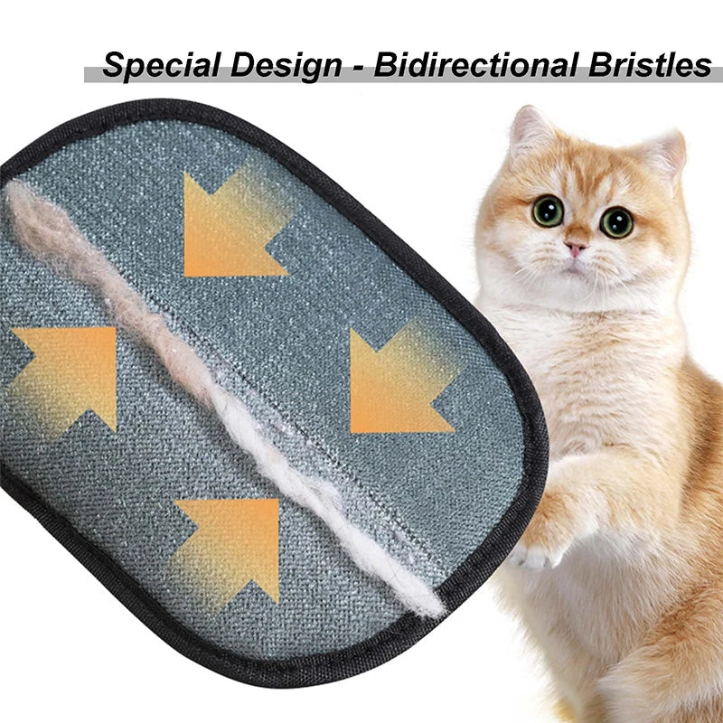 Reusable Electrostatic Pet Hair Removal Grooming Gloves