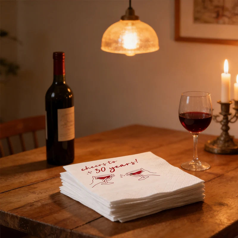 Cheers to 30 Years Cocktail Napkins – 20 Sheets | 30th Birthday