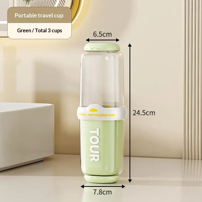 Portable Travel Toothbrush Cup & Storage Organizer Set