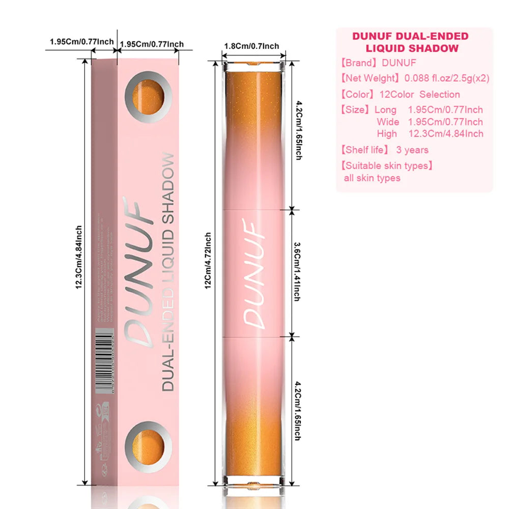 Dual-Ended Liquid Eyeshadow - Long-Lasting, Shimmer Finishes In Red, Blue, Purple, Bronze - Ideal For Holiday And Stage Makeup Peaceful Pleasures Health and Wellness