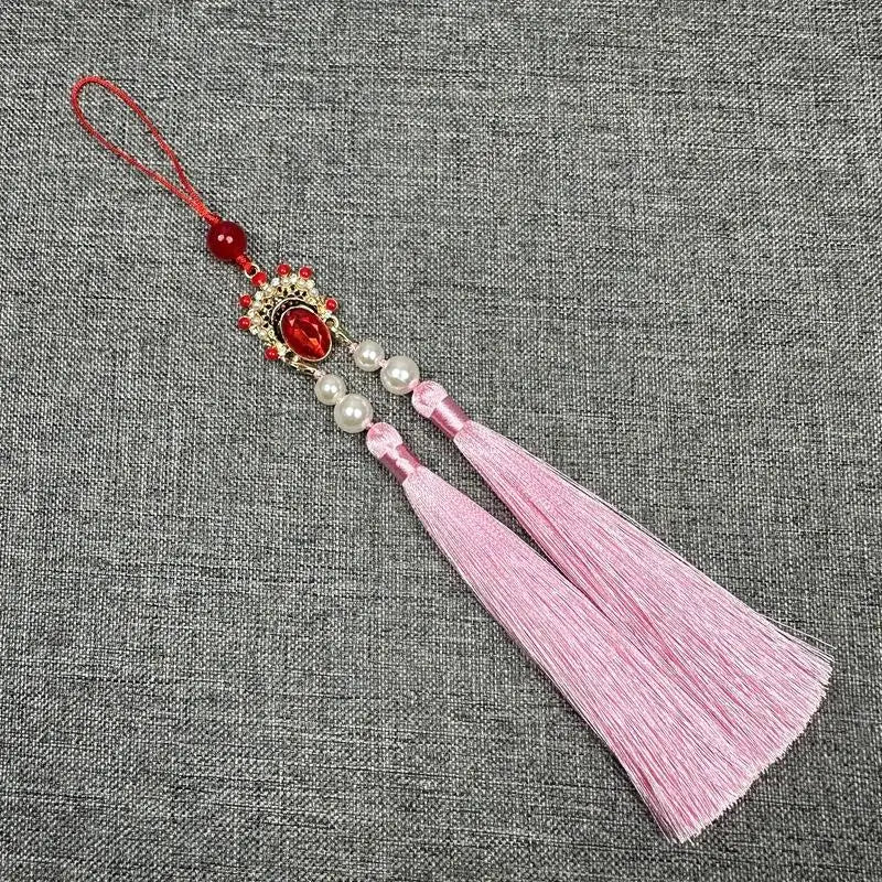 Antique Hanfu Tassel Pendant | Ethnic Cheongsam Décor 25cm