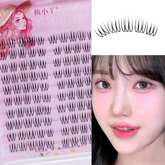 DIY U shaped Resuable Lashes Spiky Cluster Eyelash Extensions For Korean Kpop Girl Eye Makeup Tool 10 Rows Peaceful Pleasures Health and Wellness