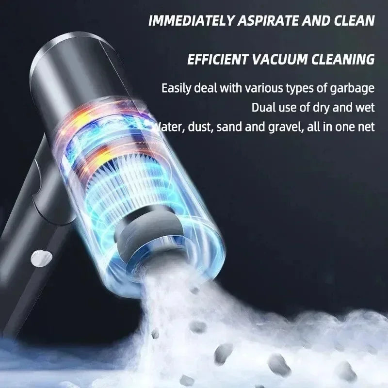 120W Wireless Handheld Vacuum – Car & Home, HEPA Filter