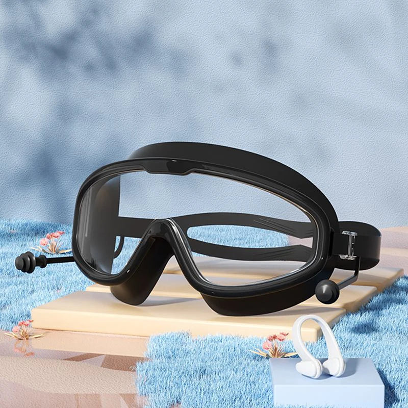 Anti-Fog HD Swimming Goggles for Adults & Kids – Large Frame