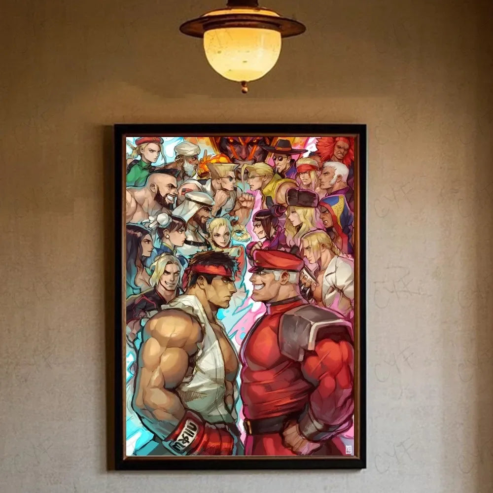 Street Fighter Canvas Wall Art Poster | Gaming Room Decor