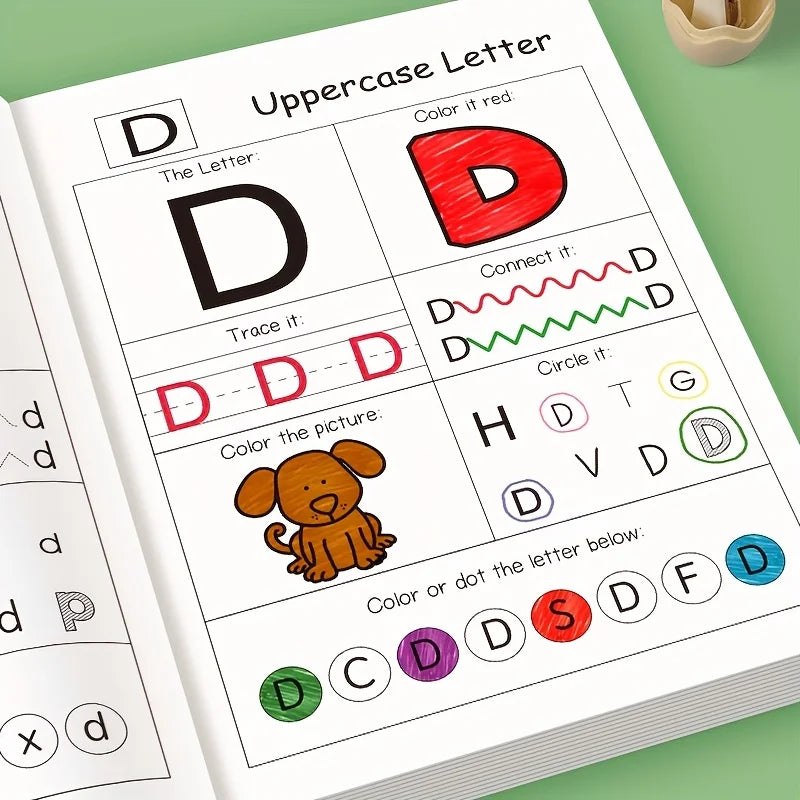 26 English Alphabet Letters Uppercase Lowercase Practice Exercises