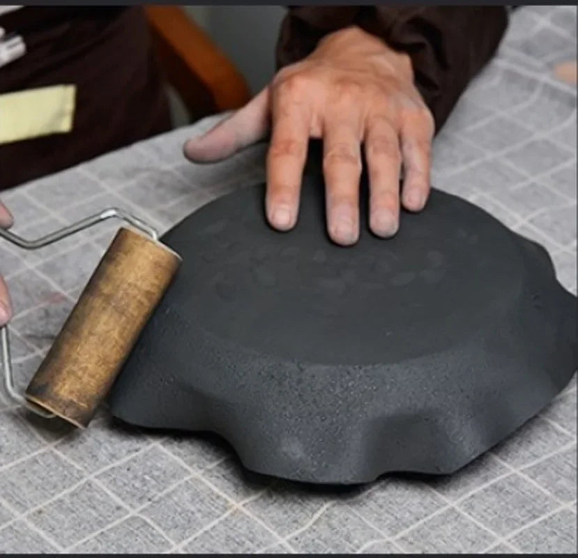 Ceramic Plate Forming Mold Tan Wooden Density Plate Printing Blank Stripping Mud Plate Round Pottery Tools 7.87inch/11.81inch Peaceful Pleasures Health and Wellness