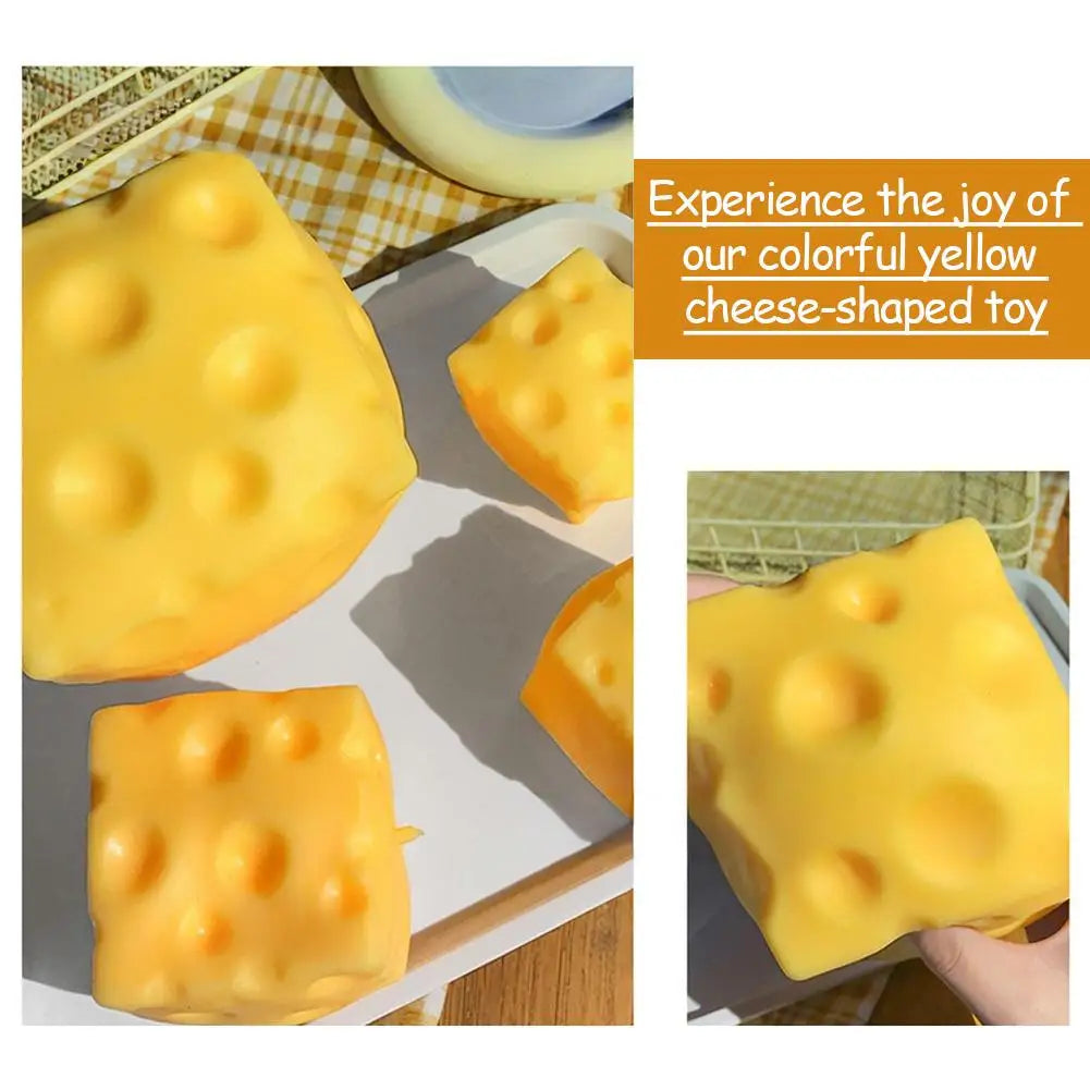 Jumbo Cheese Squeeze Ball – ASMR Sensory Fidget Toy | Fun Gift