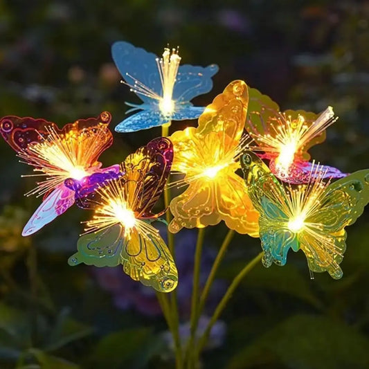 Solar Fiber Optic Flower Garden Stake Light | Waterproof 6/8 Head Solar Garden Stake Light Oasis Select