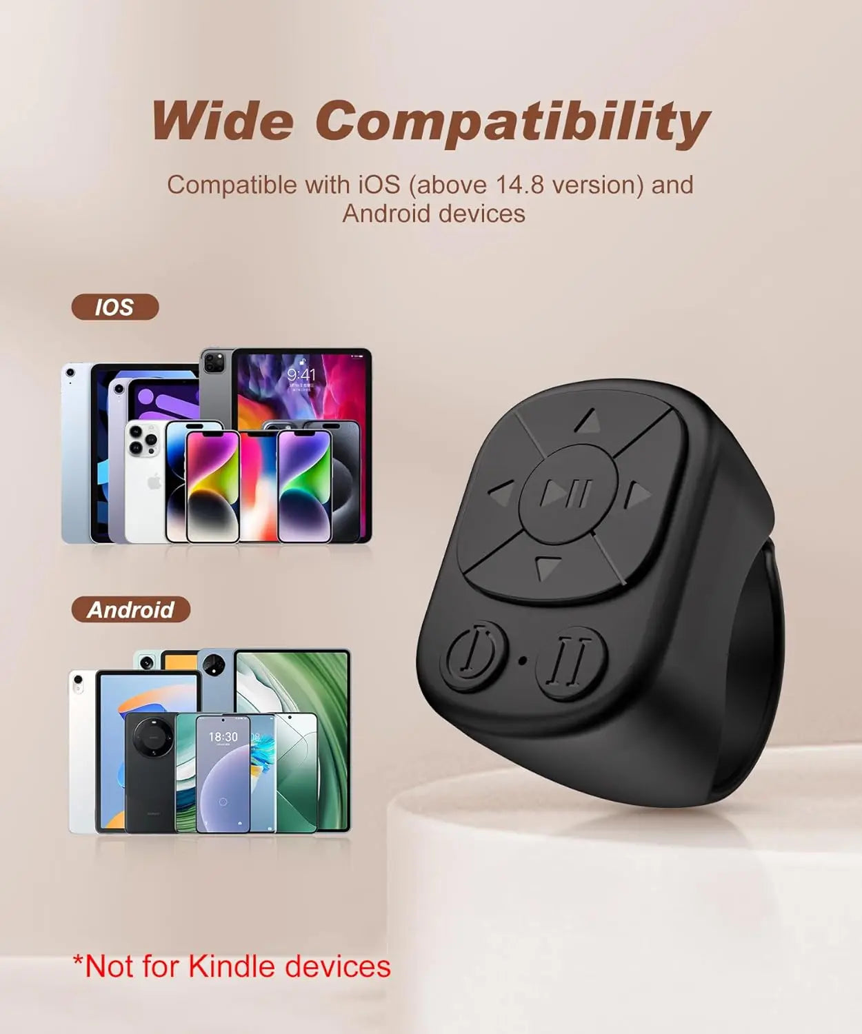 Bluetooth Scrolling Ring Remote – TikTok, Camera & Music Peaceful Pleasures Health and Wellness