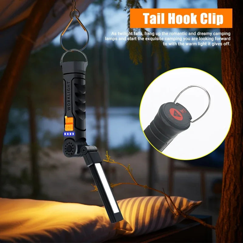 KDULIT COB LED Work Light – USB Rechargeable Magnetic Torch