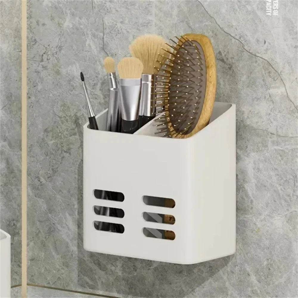 No-Drill Wall Mount Bathroom Shelf & Makeup Organizer