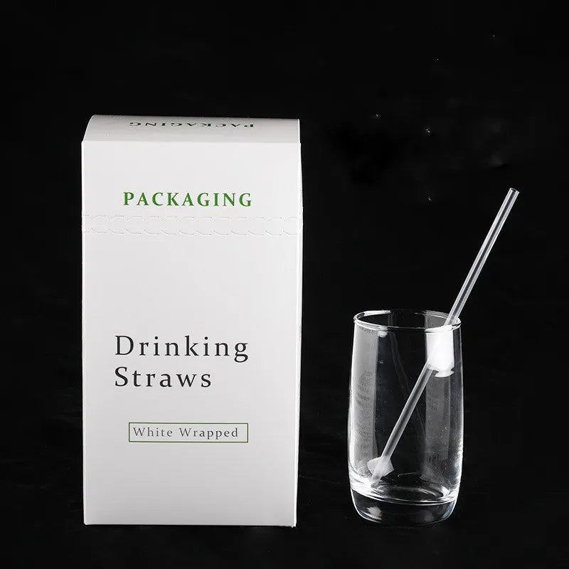19cm Black or Clear Plastic Straws Indvidually Wrapped BPA free Drinking Straws 7.75 Inches or 9 Inches Bended Straws Beverage Peaceful Pleasures Health and Wellness 300PCS Clear Box