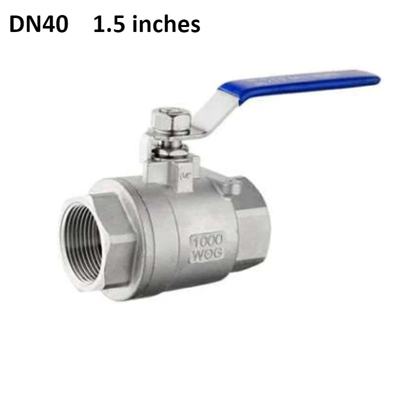 304 Stainless Steel BSP Ball Valve 1/4" to 2" Female Thread