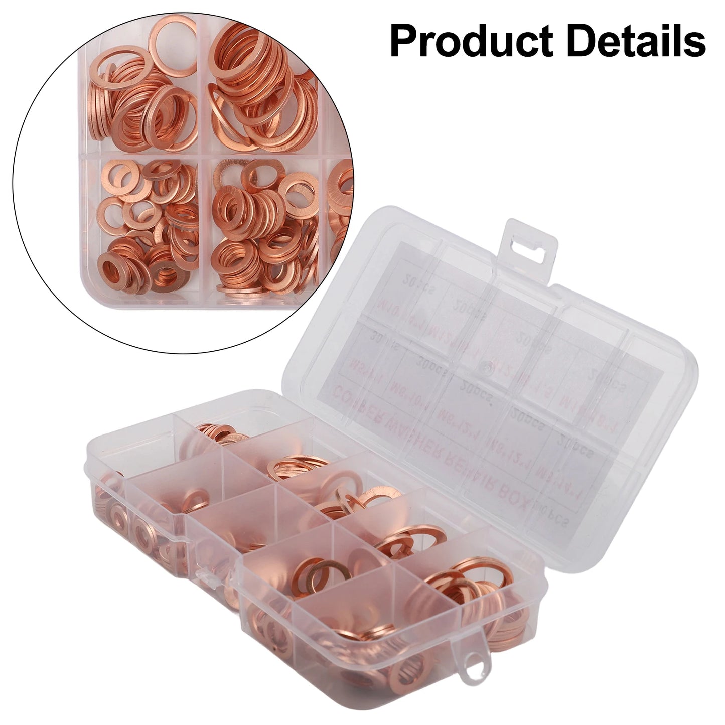 Flat Ring Seal Gasket Fastener Assortment Packing List Electrical