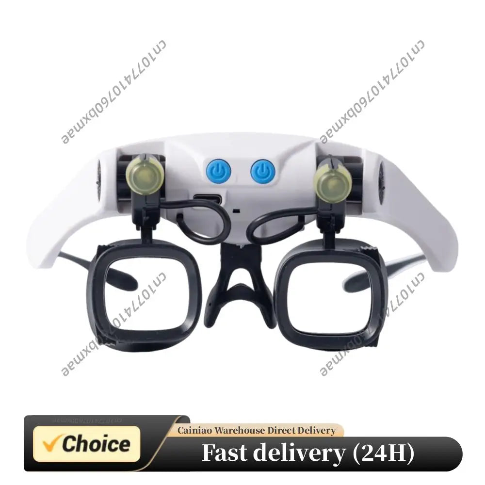 Head Mount Magnifier with LED Light Headband Magnifying Glasses for Watch Repair Jewelry Identification Electronics Tool Peaceful Pleasures Health and Wellness